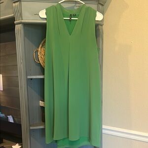 New Directions Green Sheath Mini Dress V-Neck Sleeveless